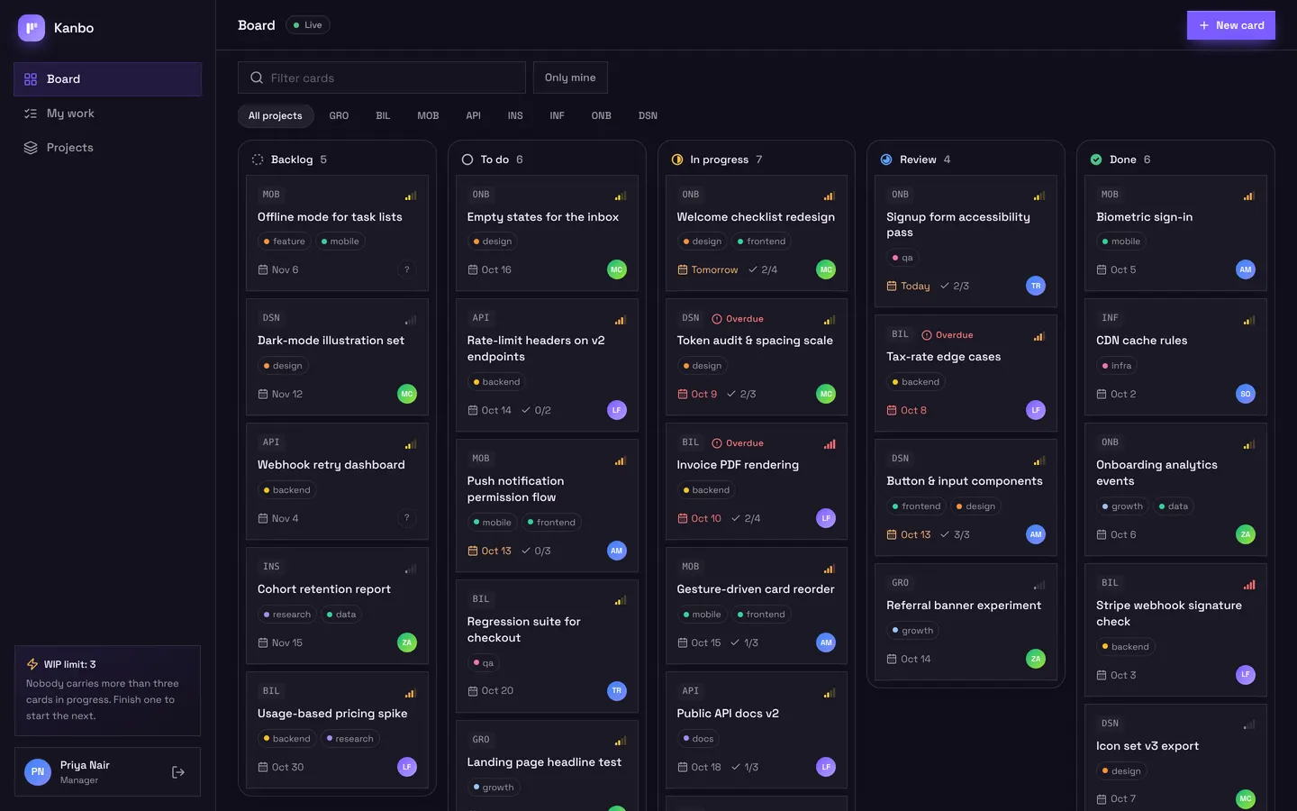 Kanbo on desktop